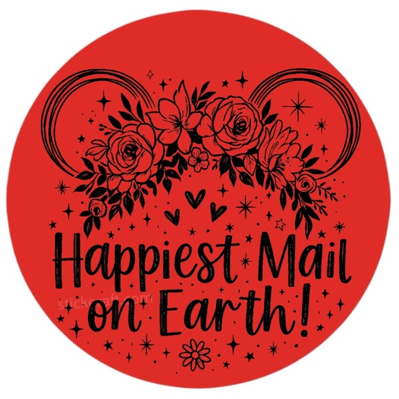Happiest Mail on Earth Sticker 2” | Cute  DISNEY Label | Small Biz Packaging - Picture 9 of 14